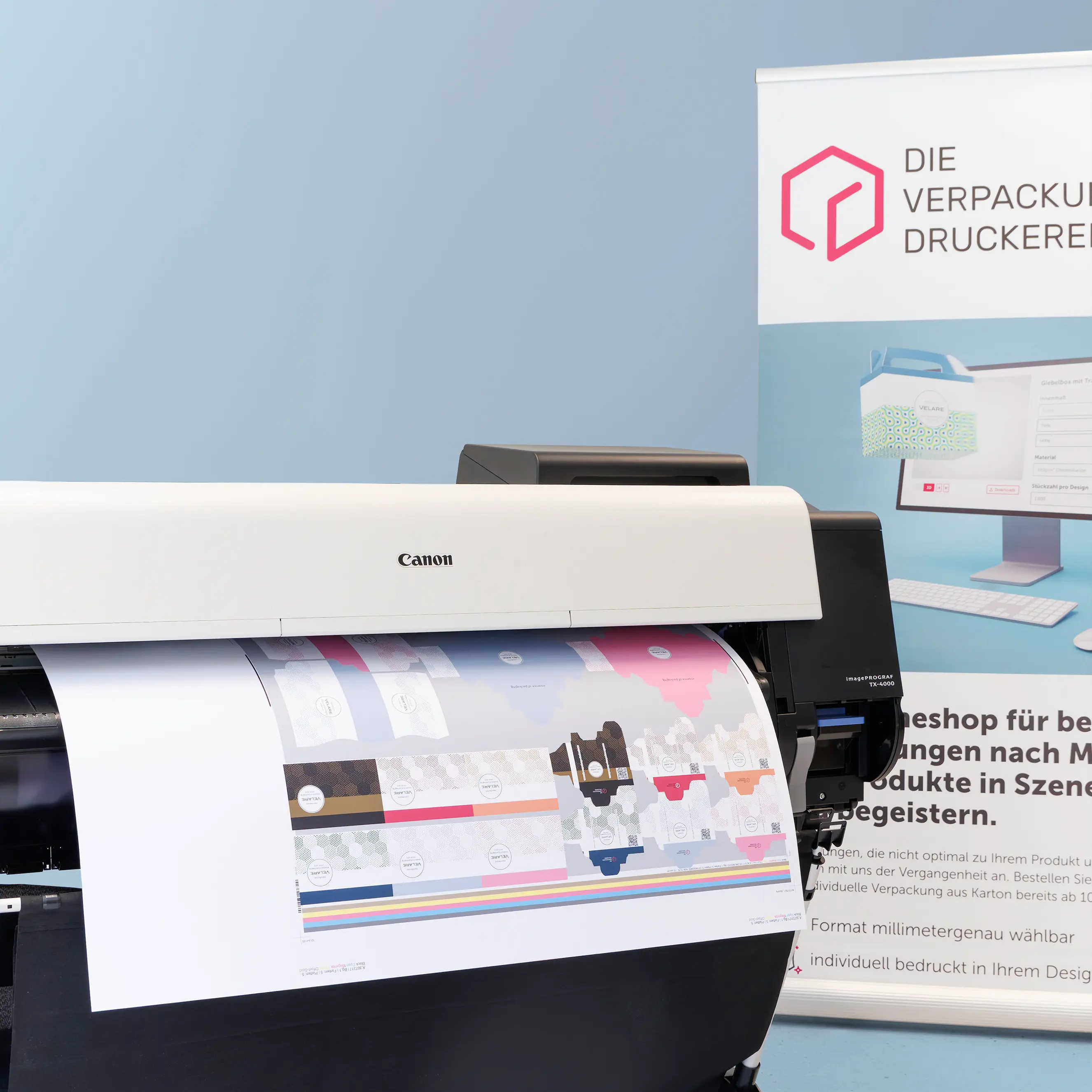 Musterproduktion Inkjet Inkjetausdruck auf ungestrichenem Material der Velare-Sujets